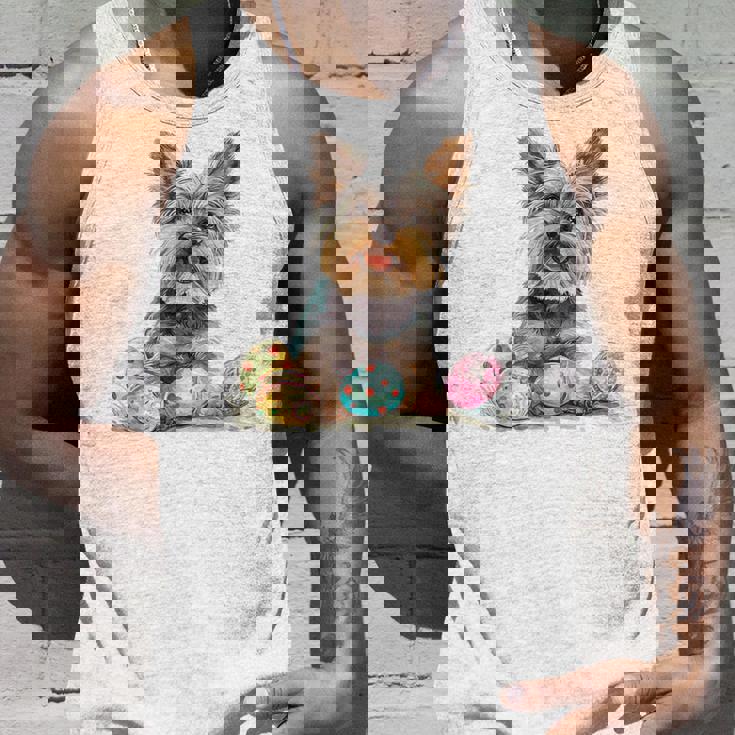 ヨーキー ヨークシャーテリア 犬種 ハッピーイースター メンズ レディース タンクトップ 彼への贈り物