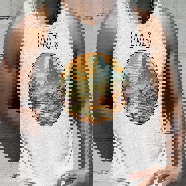 ラオスの風景 アールデコ タンクトップ 彼への贈り物