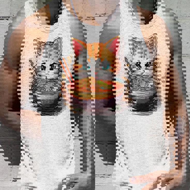 ラーメンを食べている子猫 タンクトップ 彼への贈り物