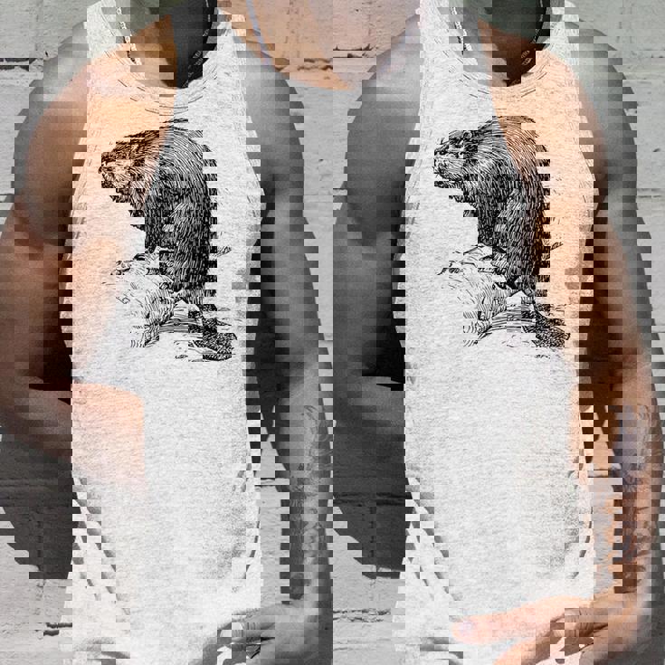 リアルなビーバースケッチ タンクトップ 彼への贈り物