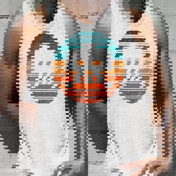 レトロ ヴィンテージ 80年代アーケード ゲーム インベーダー シンセウェイブ サンセット タンクトップ 彼への贈り物