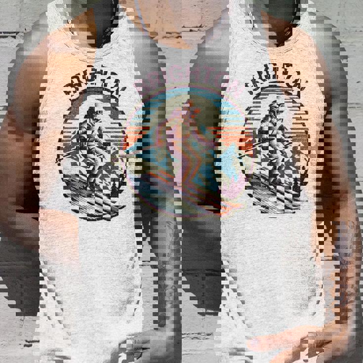 レトロ ヴィンテージ ブライトン ユタ スキー リゾート ウィンタースキー 長袖tシャツ タンクトップ 彼への贈り物