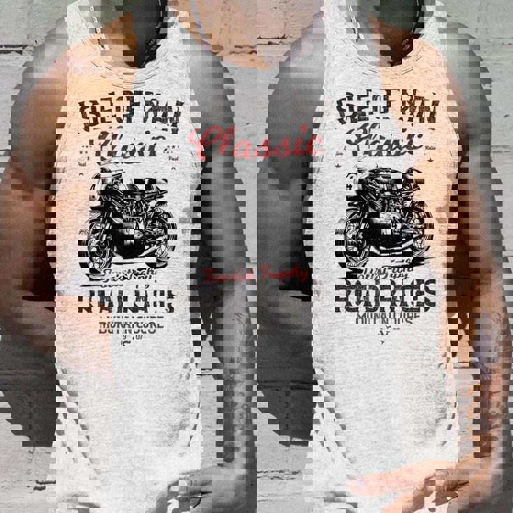 レトロマン島ttレースヴィンテージバイクレース 長袖tシャツ タンクトップ 彼への贈り物