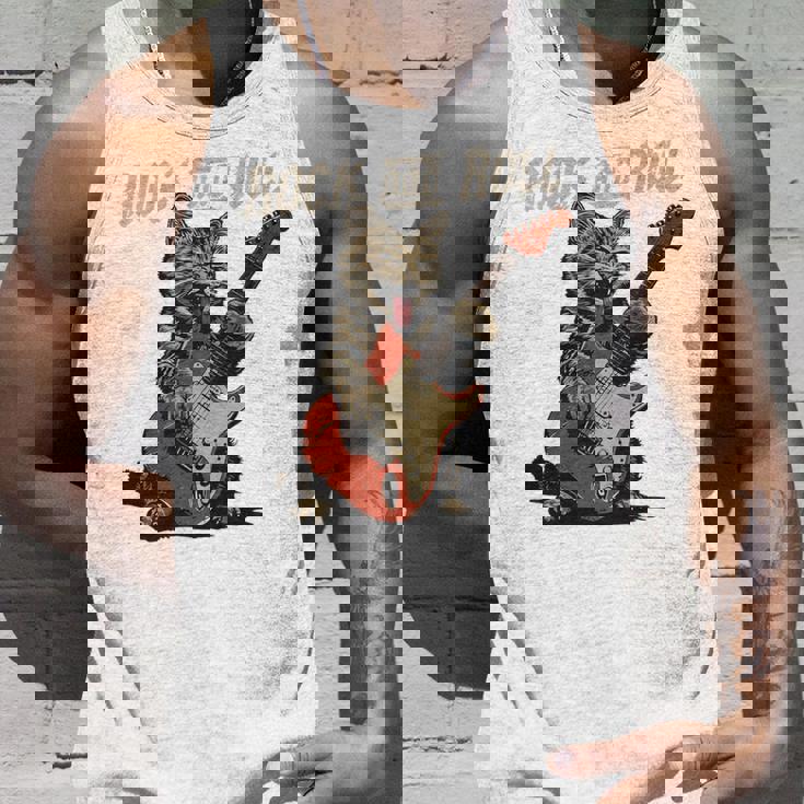 ロックンロール ギター 猫 ビンテージ Rock ギタリスト 猫 長袖tシャツ タンクトップ 彼への贈り物