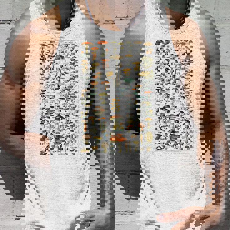 ヴィンテージ キノコ チャート イラスト キノコ モレルハンター タンクトップ 彼への贈り物