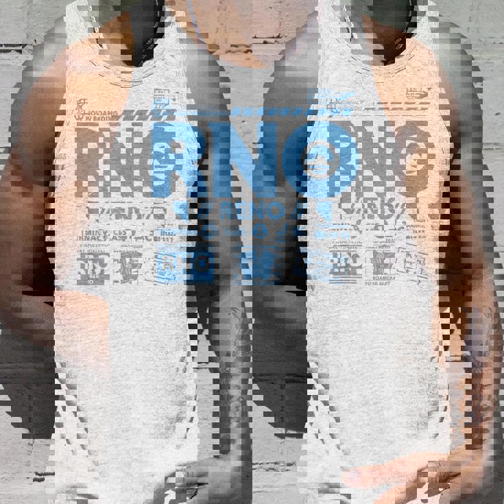 ヴィンテージ リノ Rno 空港コード トラベル デイ レトロ タグ ネバダ タンクトップ 彼への贈り物