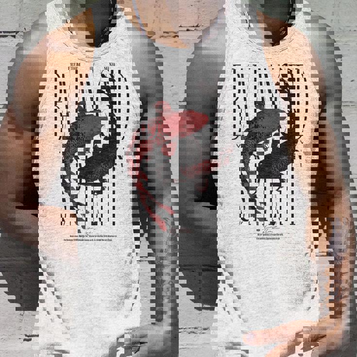 ヴィンテージグラフィティ錦鯉魚バックプリント鯉鯉 タンクトップ 彼への贈り物