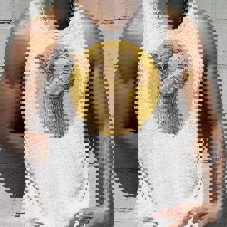 ヴィンテージラクダのイラスト 長袖tシャツ タンクトップ 彼への贈り物