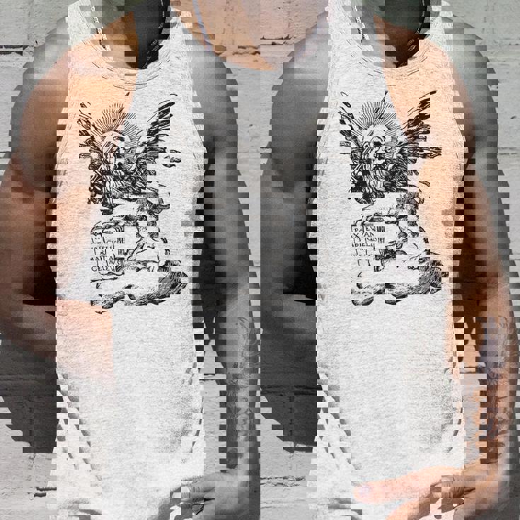 ヴェネツィア共和国のサンマルコ市の翼のあるライオン。 タンクトップ 彼への贈り物