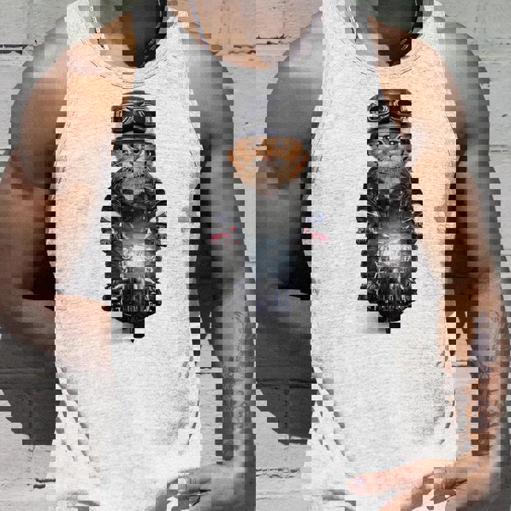 三毛猫 オレンジ猫 ねこ バイク ヘルメット タンクトップ 彼への贈り物