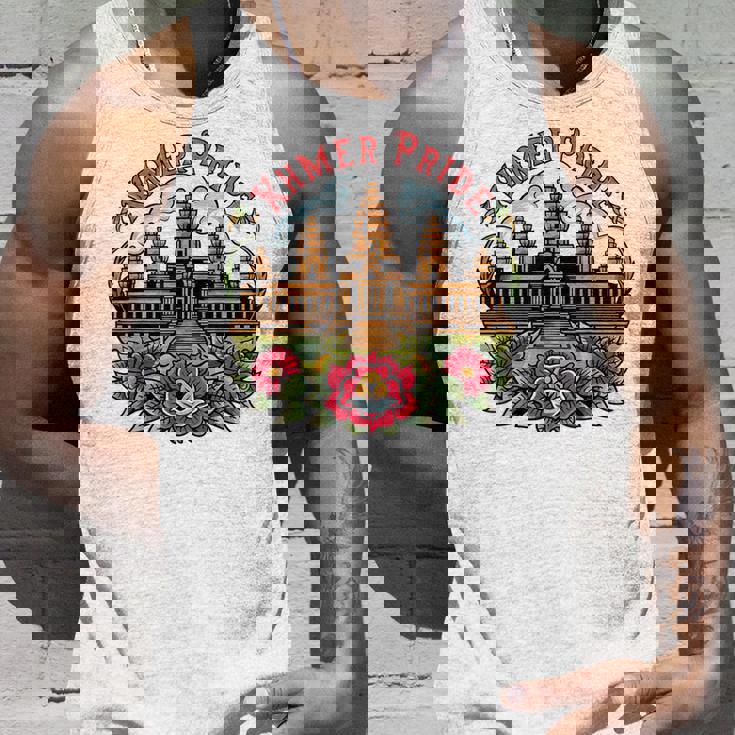 伝統的なカンボジアのクメールタトゥーデザインアンコールワット タンクトップ 彼への贈り物