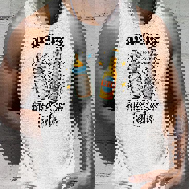 初めての父の日一緒に面白いお父さんと赤ちゃん タンクトップ 彼への贈り物