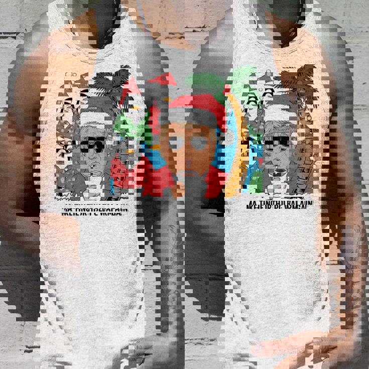 北極を再び暖かく 面白い トランプ ホットココアトロピック 長袖tシャツ タンクトップ 彼への贈り物