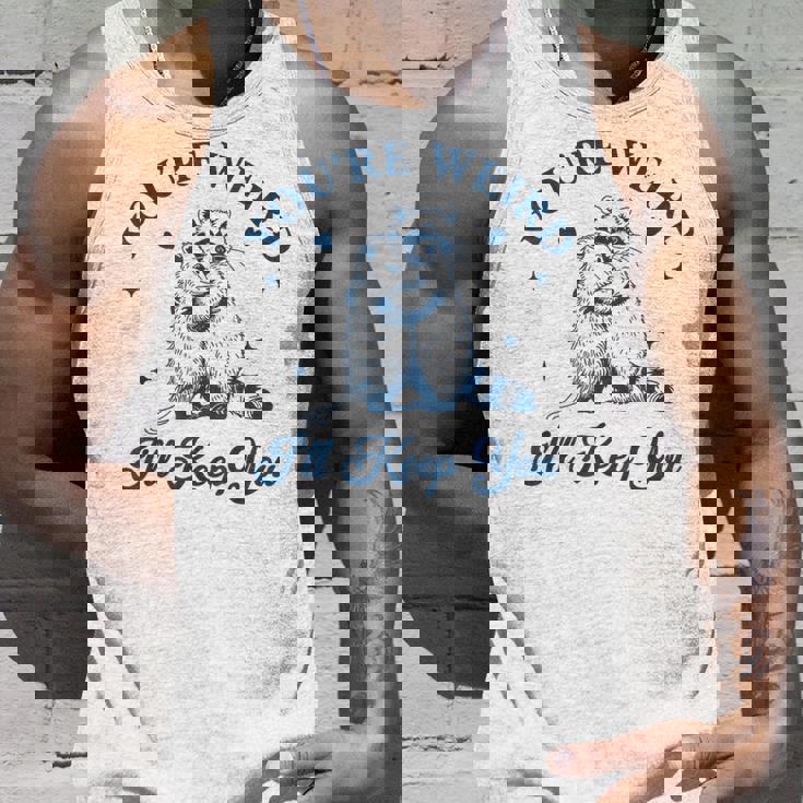 君は奇妙だよ君をキープするチーム・トラッシュ・ラクーン・オポッサム・ミーム タンクトップ 彼への贈り物