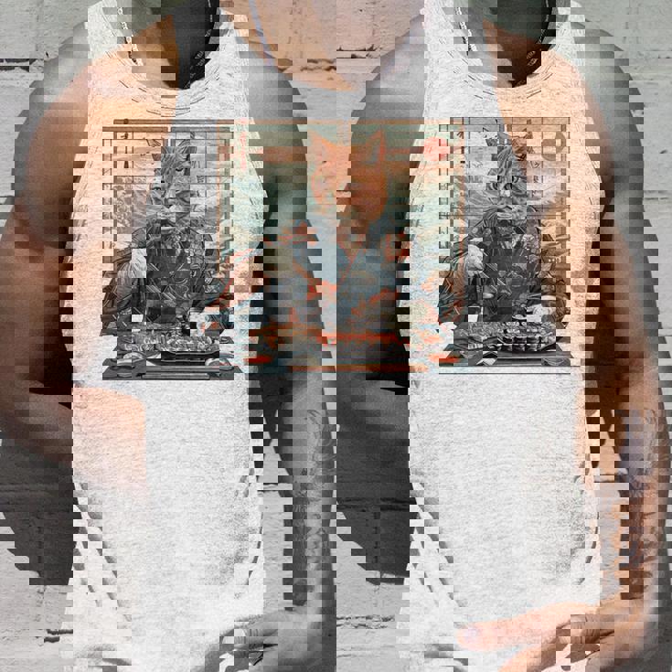 寿司好き ヴィンテージ 子猫 伝統 日本の芸術 猫 長袖tシャツ タンクトップ 彼への贈り物