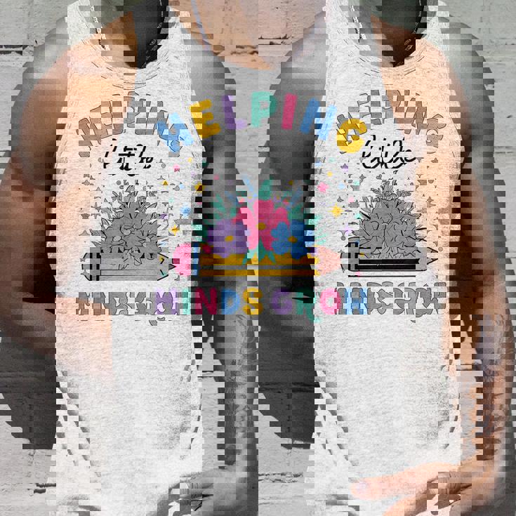 小さな心の成長を助ける ワイルドフラワー 幼稚園 先生 タンクトップ 彼への贈り物