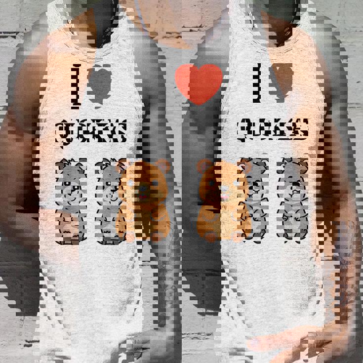 小さな赤ちゃんクオッカのユーモア動物は大好きです私はクオッカが大好きです タンクトップ 彼への贈り物