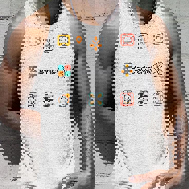 幸運を Good Luck！ロゴ アイコン 3 タンクトップ 彼への贈り物