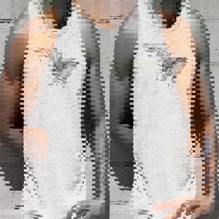 幾何学的クジラtシャツ メンズ シャツ レディース ブラック ホワイト タンクトップ 彼への贈り物