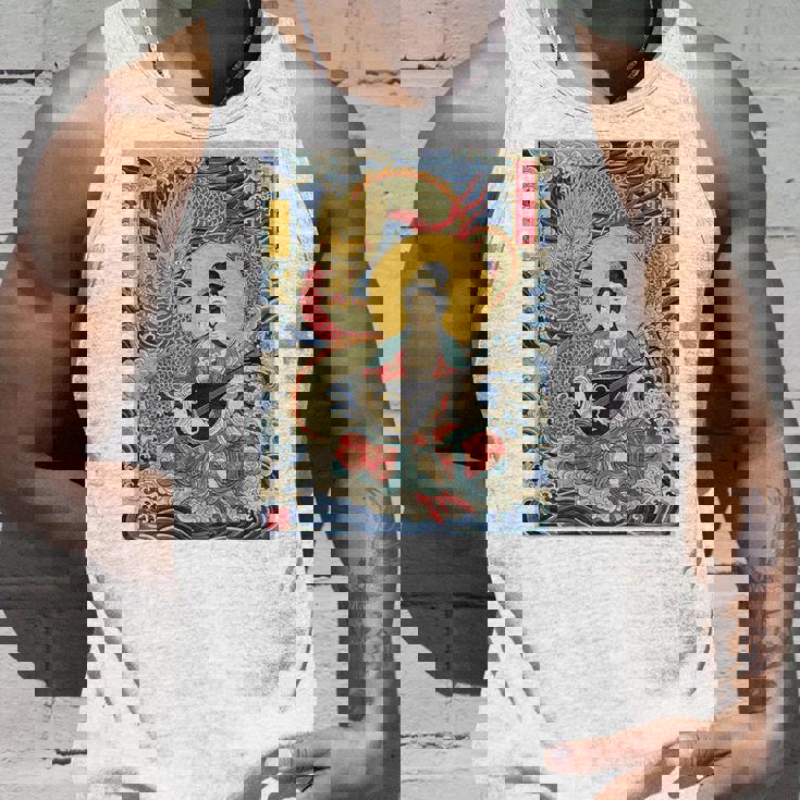 日本 浮世絵 滋賀 琵琶湖 竹生島 弁財天 竜 龍神 バックプリント タンクトップ 彼への贈り物