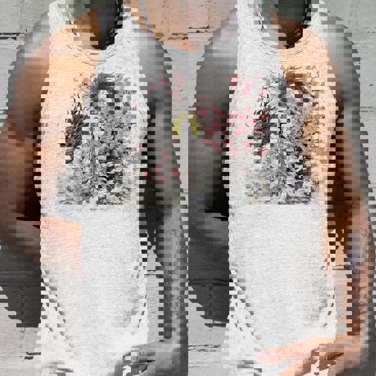 日本 浮世絵 観音菩薩 竜 桜 波 バックプリント タンクトップ 彼への贈り物