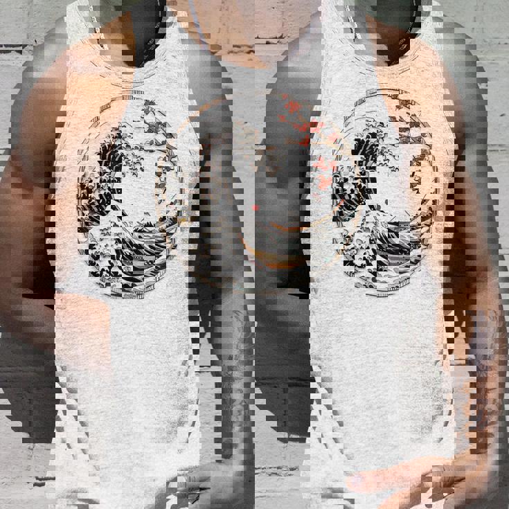 日本 神奈川 波 津波 浮世絵 日本美術 タンクトップ 彼への贈り物