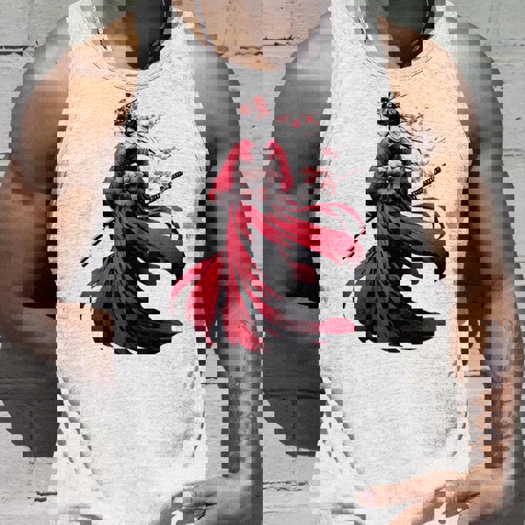 日本のサムライ フローラルウォリアーフラワー 桜 タンクトップ 彼への贈り物