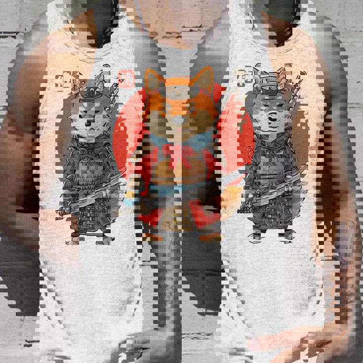 日本の侍犬 柴戦士 浮世サムライ バックプリント タンクトップ 彼への贈り物