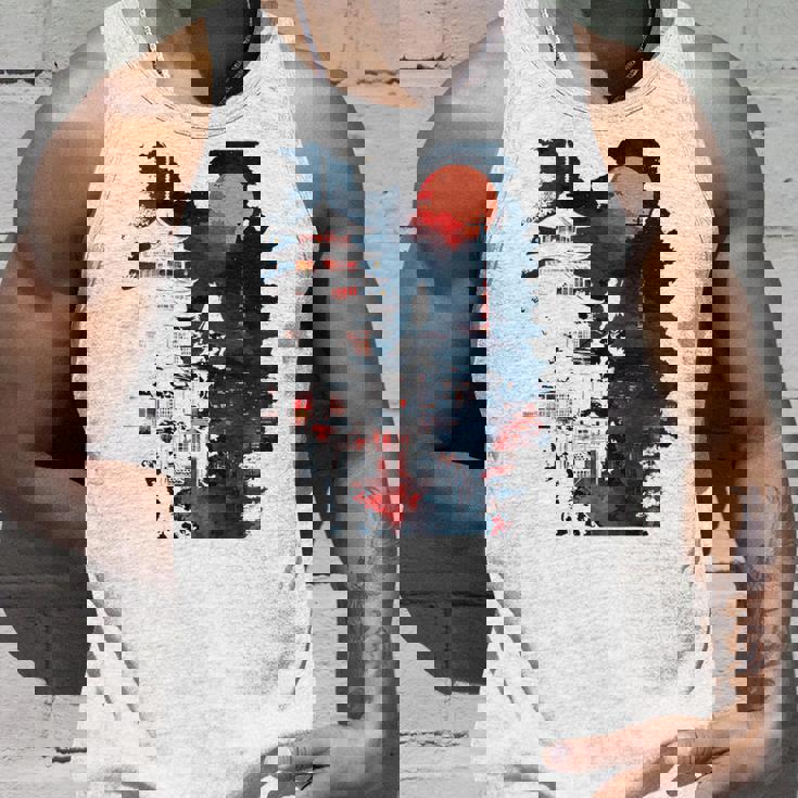 日本の忍者バックプリント。 タンクトップ 彼への贈り物