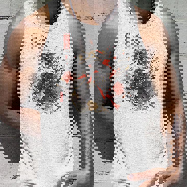 日本アート うさぎ 忍者 浮世絵 アニメスタイル サムライラビット タンクトップ 彼への贈り物