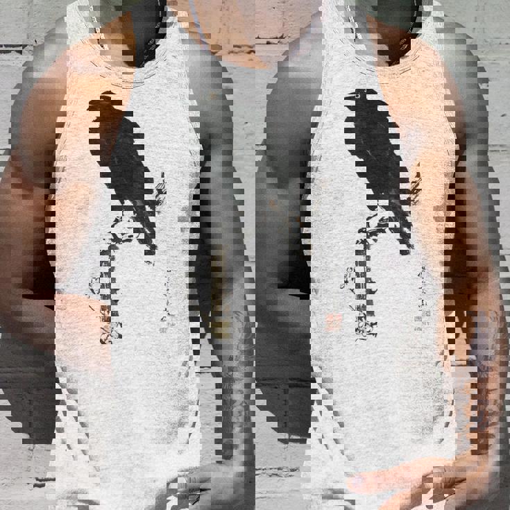 日本美術、浮世絵、河鍋暁斎、カラス 、レトロ、日本文化 タンクトップ 彼への贈り物