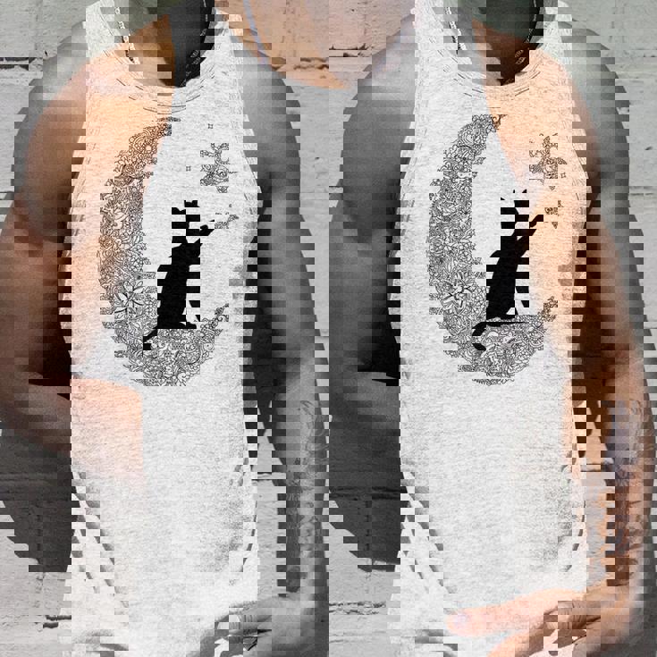 曼荼羅猫tシャツ レディース メンズ ユース 月と星 タンクトップ 彼への贈り物