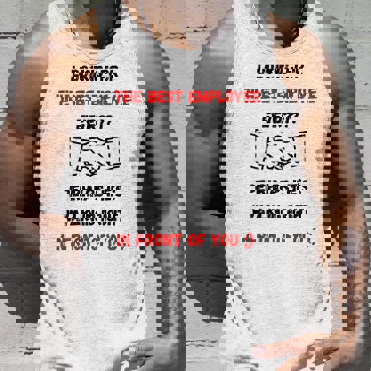 最高の雇用主をあなたの目の前で探しているデザイン タンクトップ 彼への贈り物