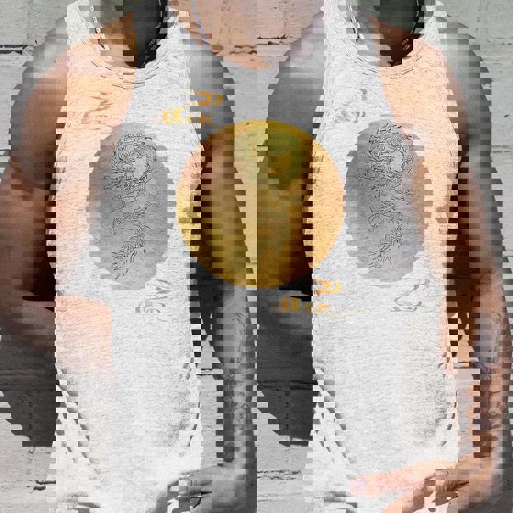 月と龍 満月 龍 タンクトップ 彼への贈り物