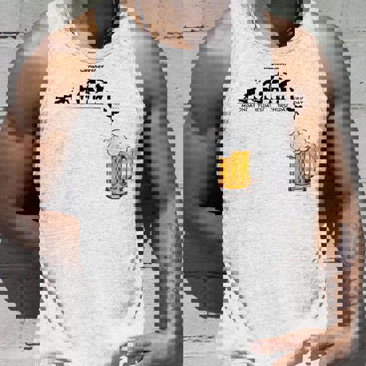 月曜日金曜日 スティックマン ビールウィークジャンプ エネルギー 皮肉 タンクトップ 彼への贈り物