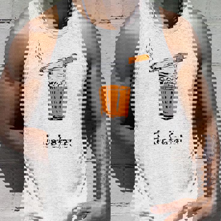 朝食タバコとウイスキー、面白いtシャツギフト。 タンクトップ 彼への贈り物