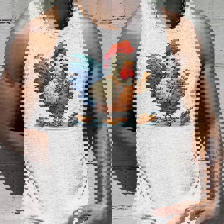 木彫りの鶏、かわいいデザイン タンクトップ 彼への贈り物