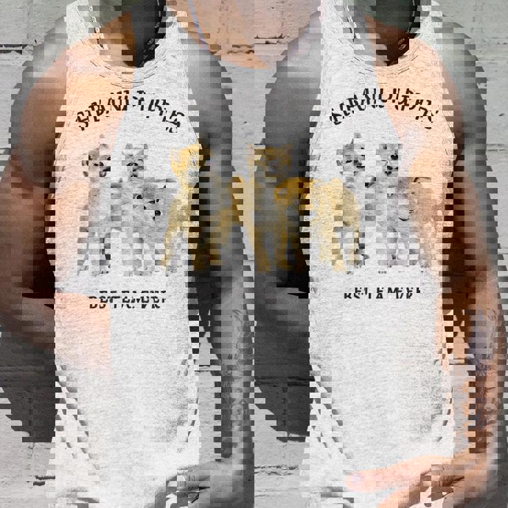 柴犬 しばいぬ 子柴 柴犬子犬 チーム いぬ プリント 写真 水彩 おしゃれ かわいい 犬飼い 犬好き タンクトップ 彼への贈り物