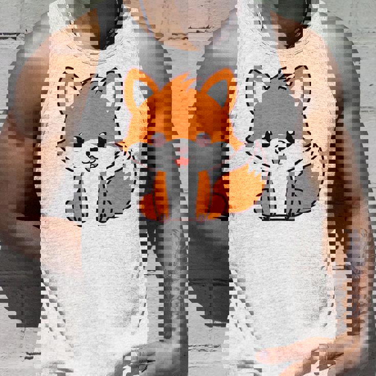 森のかわいい面白いキツネの子動物は小さなキツネが大好きです タンクトップ 彼への贈り物