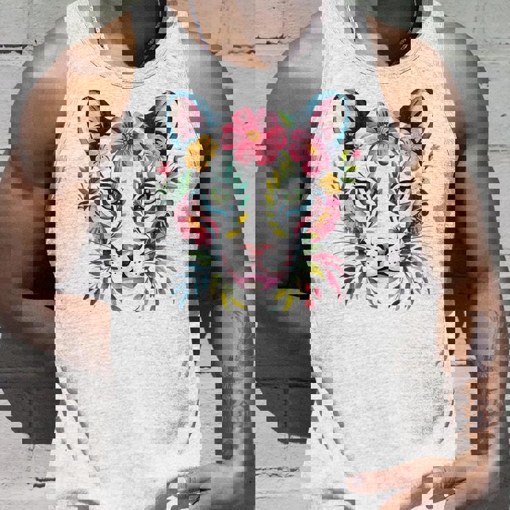 水彩ファンタジー風プーマの花 タンクトップ 彼への贈り物