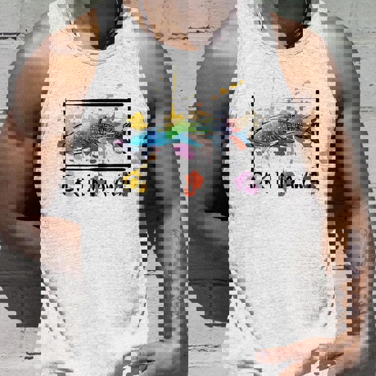 沖縄 ホエールシャークペイント スプラッター かわいい沖縄お土産 タンクトップ 彼への贈り物