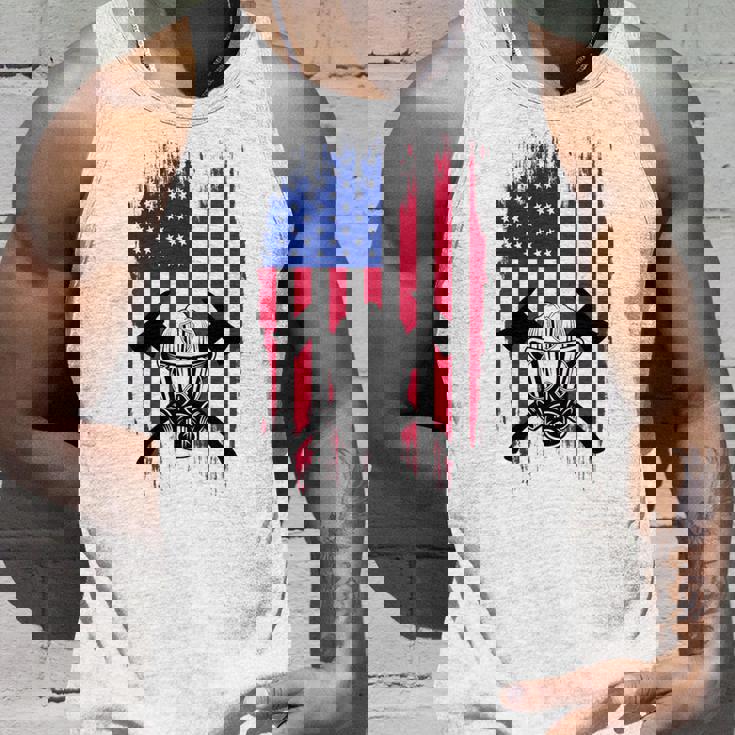 消防士 アメリカ国旗 7月4日 男性 お父さん 消防士 長袖tシャツ タンクトップ 彼への贈り物