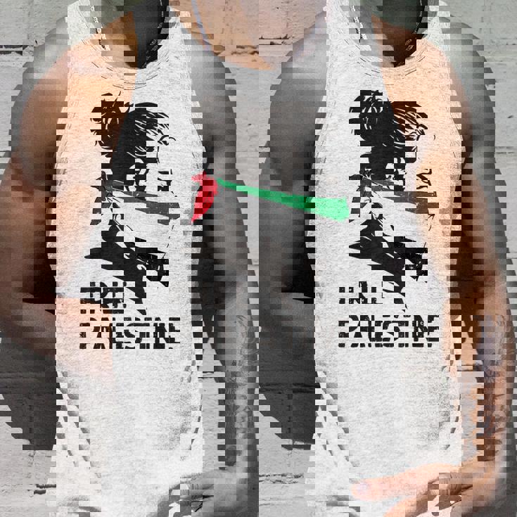 無料パレスチナ国旗 ガザの終わり占領 パレスチナ語 タンクトップ 彼への贈り物