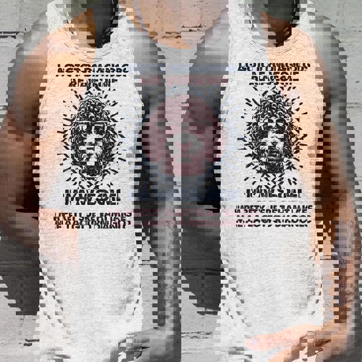 犬のお父さんはすごい-ブリード・ラゴット・ロマニョーロ・ドッグ・マム タンクトップ 彼への贈り物