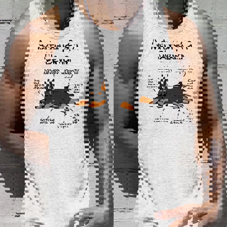 犬の解剖学ドーベルマン犬 長袖tシャツ タンクトップ 彼への贈り物