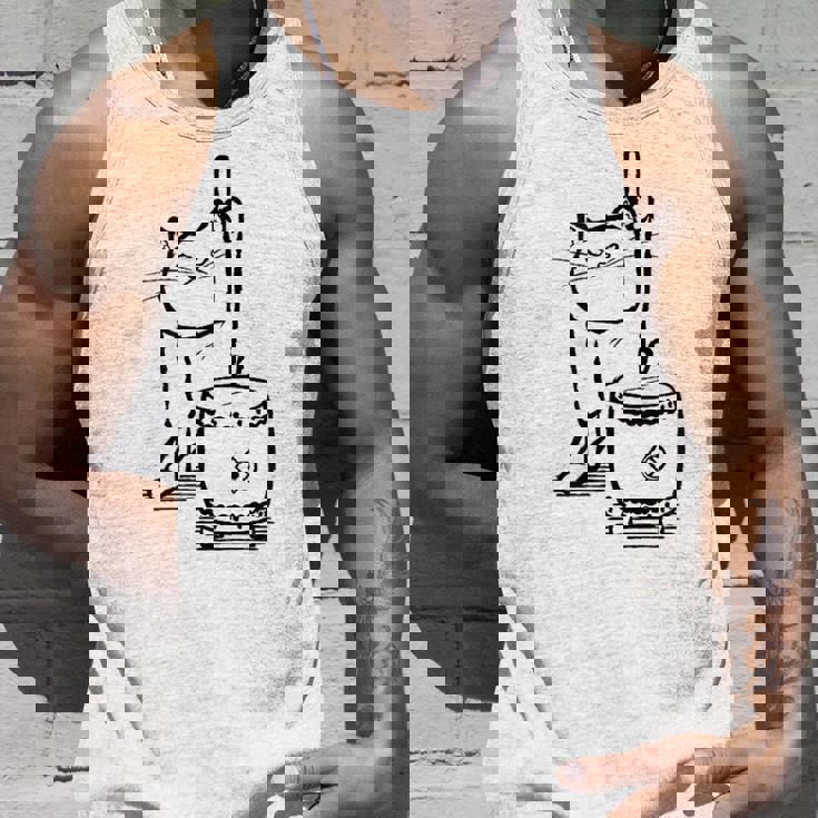 猫ねこネコ和太鼓お祭り タンクトップ 彼への贈り物