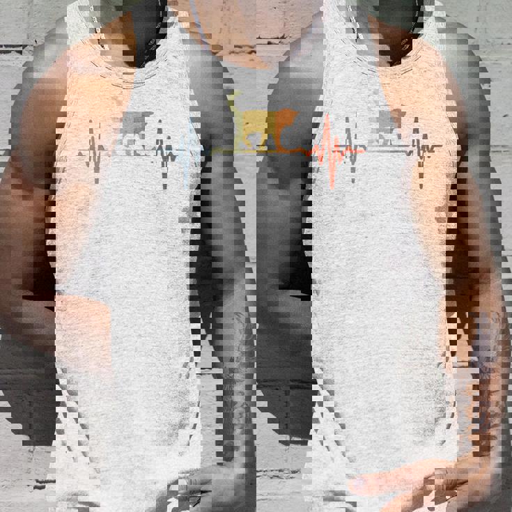 猫心電図心拍オールドスクールルックアニマル 長袖tシャツ タンクトップ 彼への贈り物