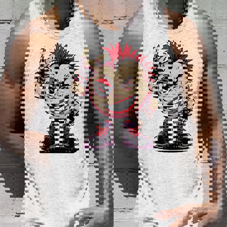 生意気なパンクロックロッカー イロとブーツ付き 面白いパンク 長袖tシャツ タンクトップ 彼への贈り物