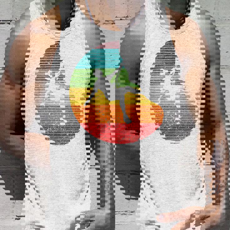 バックプリント 登山、ボルダリング、フリークライミングシルエット タンクトップ 彼への贈り物