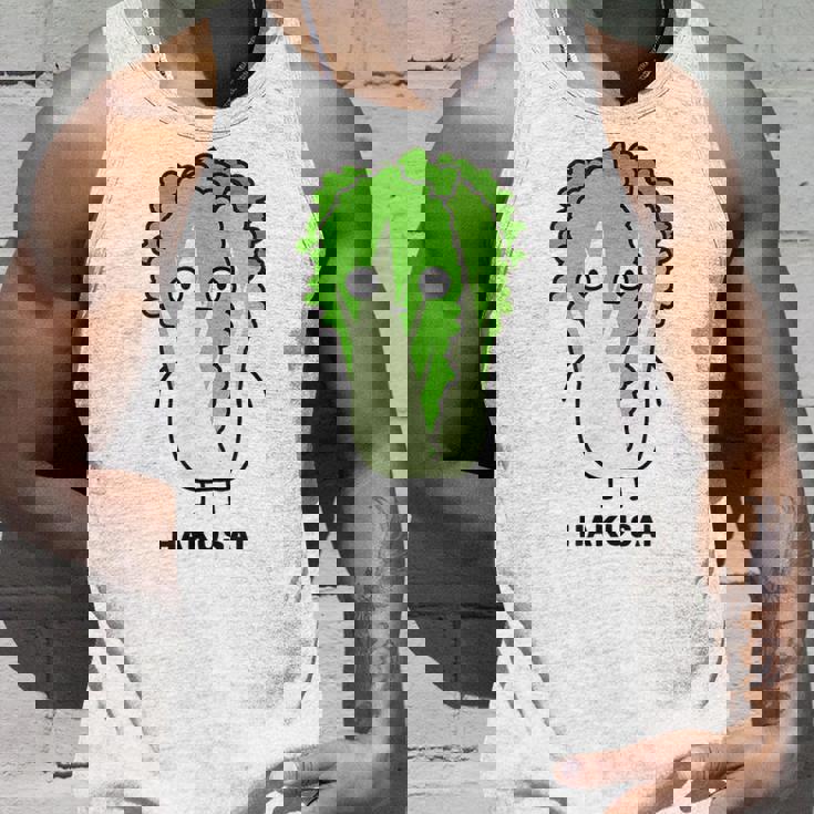 白菜 ハクサイ 顔 イラスト かわいい おもしろ 面白い 簡単 シンプル ゆるい 野菜 タンクトップ 彼への贈り物